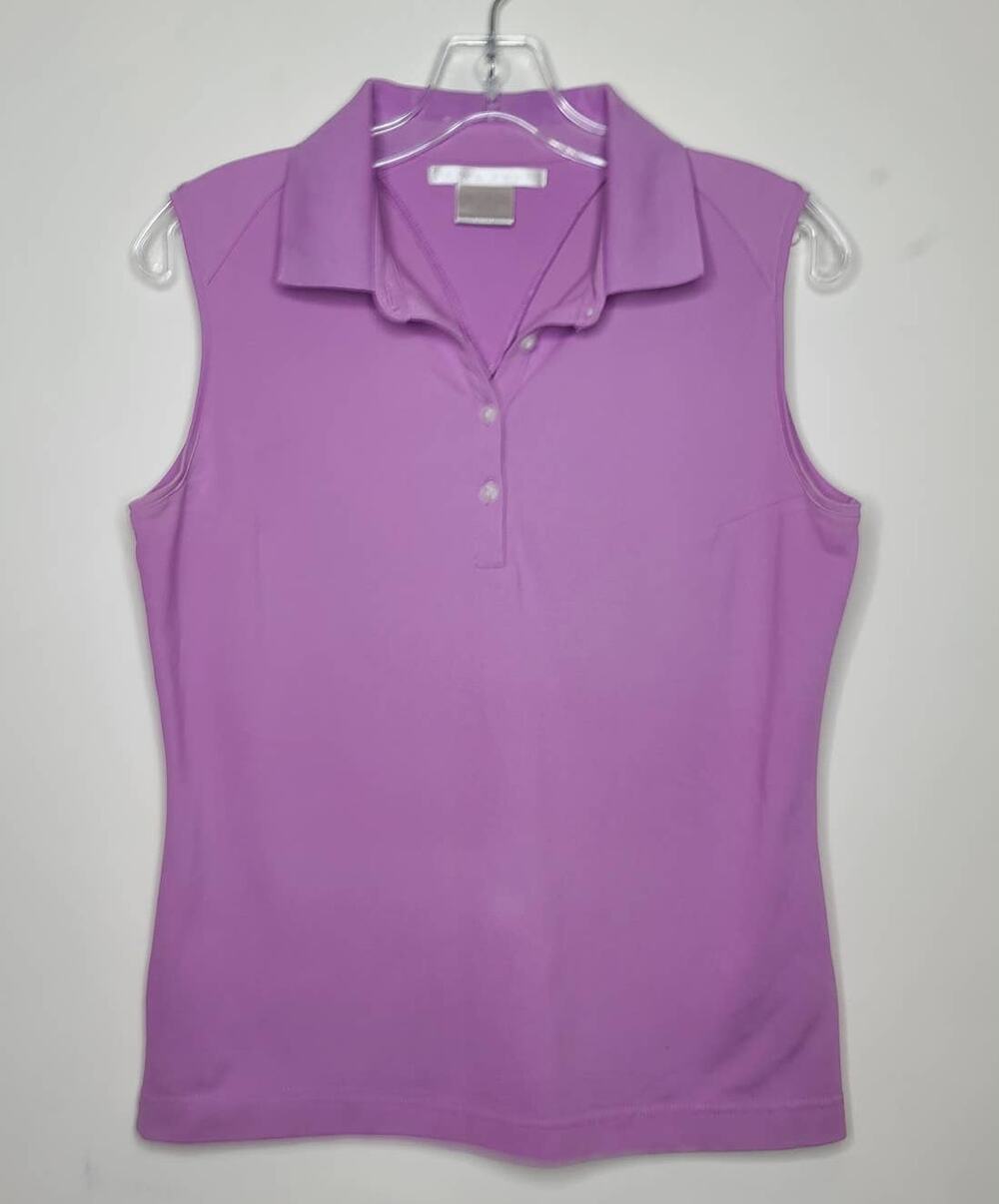 Nike Golf Dri-Fit lavender purple sleeveless polo shirt tank - medium